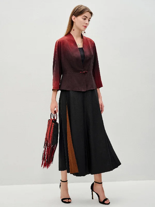 Elastic Wide Slapper Cropped Wide Leg Pant Lightweight Jogger Pants