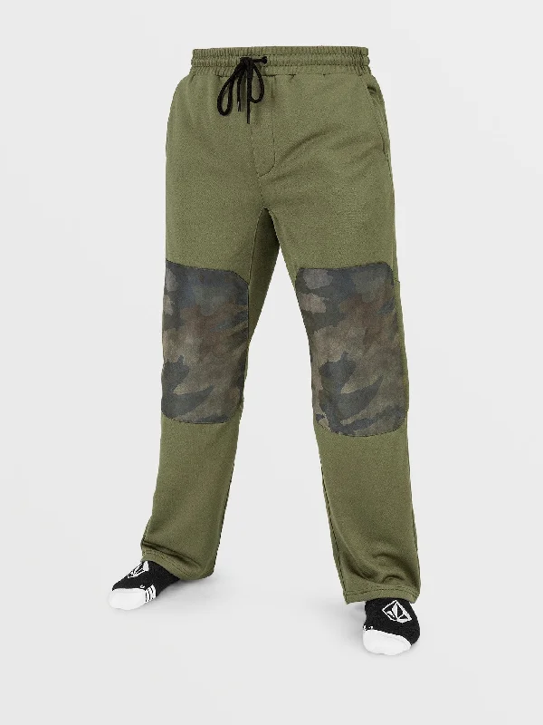 Mens Tech Fleece Pants - Military High-Waist Jogger Pants