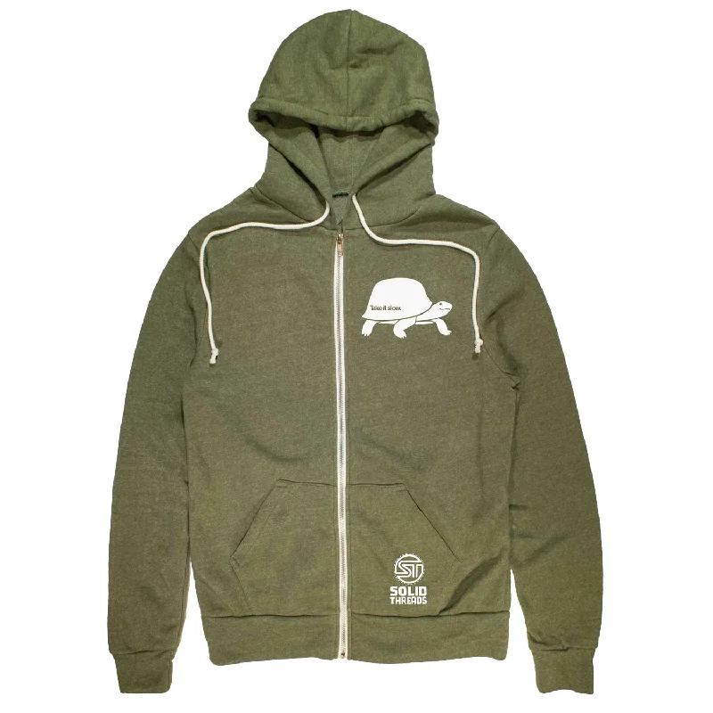 Take It Slow Zip Up Hoodie Hoodie with Belted Waist Structured Tailored