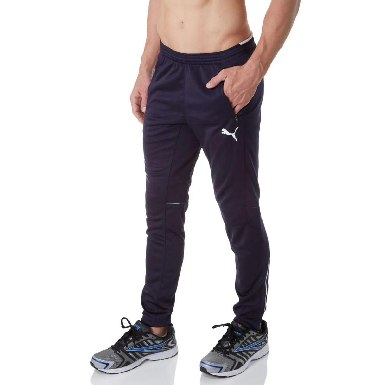 Men's Puma 653824 Drawstring Training Pants - Navy Modern Bootcut Pants