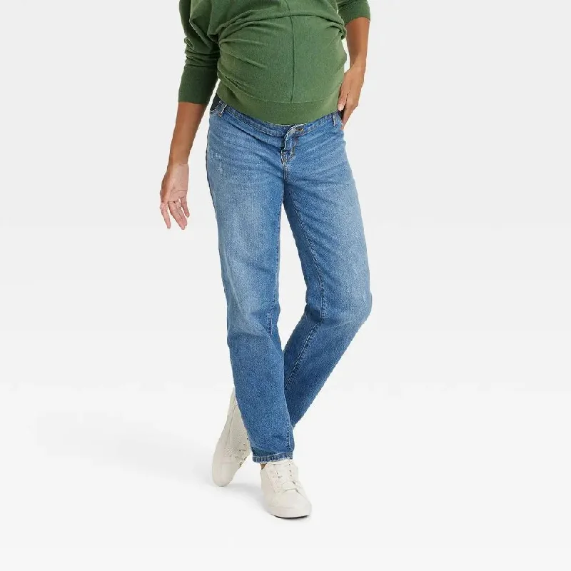 New - Under Belly 90's Straight Maternity Pants - Isabel Maternity by Ingrid & Isabel Medium Wash 16 Relaxed Lounge Trousers New - Under Belly 90's Straight Maternity Pants - Isabel Maternity by Ingrid & Isabel Medium Wash 16 Relaxed Lounge Trousers