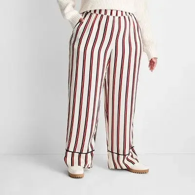 New - Women's Straight Leg Satin Pant - Future Collective with Reese Blutstein White XXL Modern Bootcut Pants New - Women's Straight Leg Satin Pant - Future Collective with Reese Blutstein White XXL Modern Bootcut Pants