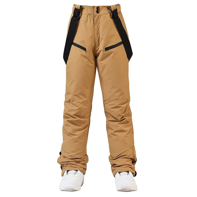 MARKERWAY Men's Women's Snow Pants Ski Bibs Waterproof Winter Snowboard Pants Relaxed Fit Trousers