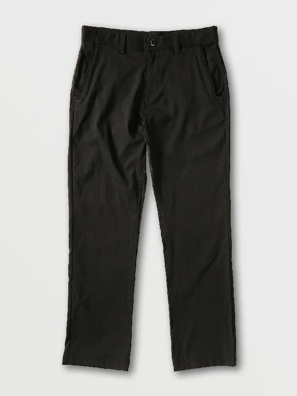 Frickin Tech Chino Pants - Black Chic Faux Leather Pants