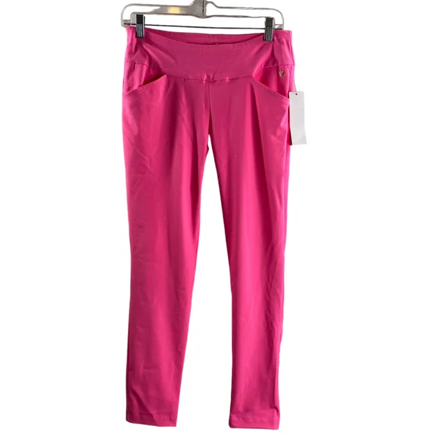 LILLY PULITZER Size 10 Pink PANTS Chic Checkered Pants