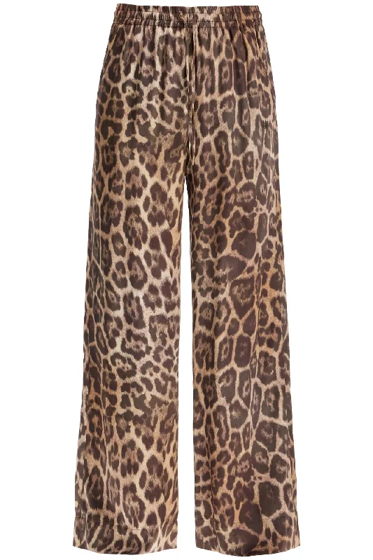 Animal Print Pajama Style Pants Casual Skinny Fit Pants