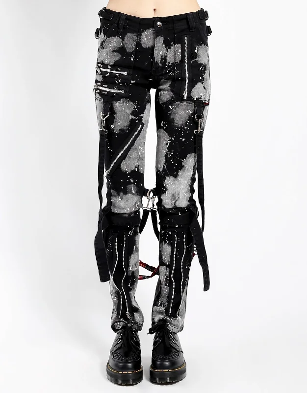 BONDAGE PANT BLEACH AND STUD Casual Track Pants