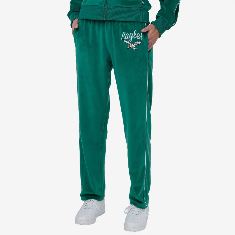 Philadelphia Eagles Womens Kelly Green Velour Pants Cozy Fitted Pants
