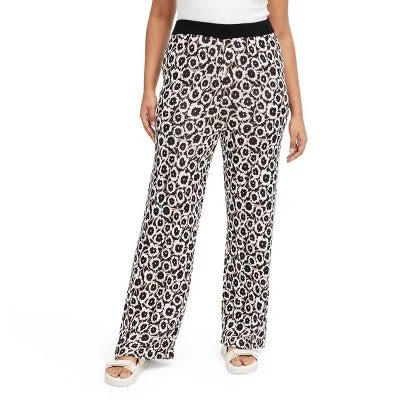 Diane von Furstenberg Women's High Rise Flare Full Pants Lightweight Sleek Black Pants Diane von Furstenberg Women's High Rise Flare Full Pants Lightweight Sleek Black Pants