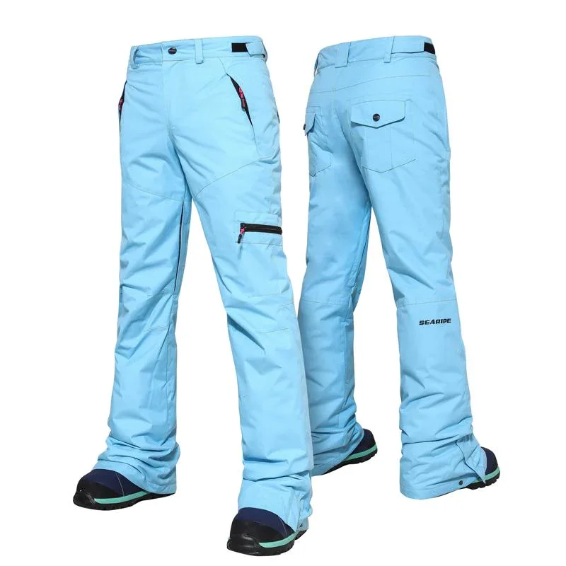 MARKERWAY Women's Outdoor Sports Ski Pants Elegant High-Waist Pants