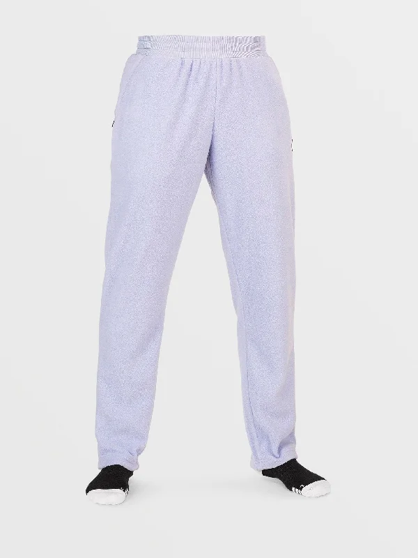 Womens Polar Fleece Pants - Lilac Ash Fashionable Tapered Leg Pants