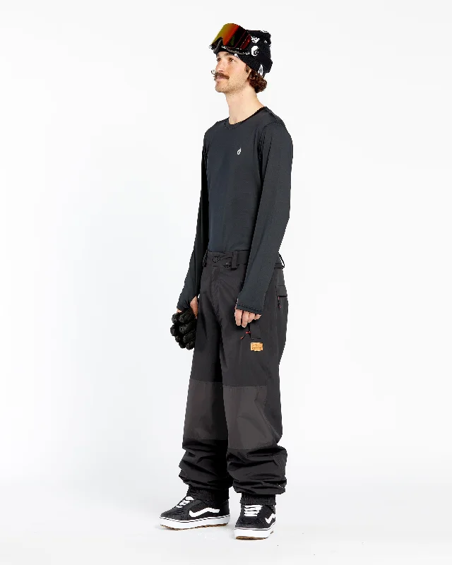 Mens Longo Gore-Tex Pants - Black Casual Wide Pants