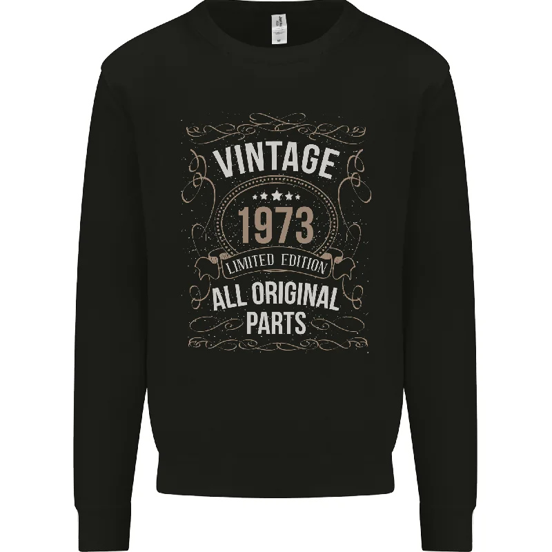 51st Birthday Limited Edition 1973 Mens Sweatshirt Jumper Hoodie with Reflective Safety Nightwear