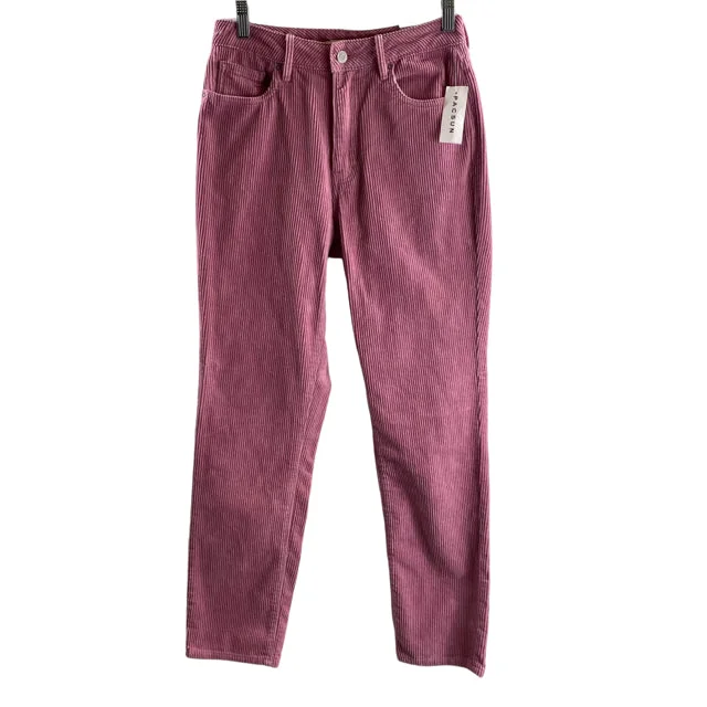 PAC SUN Size 26 Pink Corduroy NWT PANTS Cozy Knit Pants