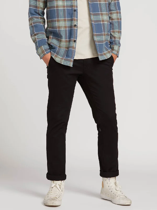 Frickin Slim Chino Pants - Black Comfy High-Waist Jeans