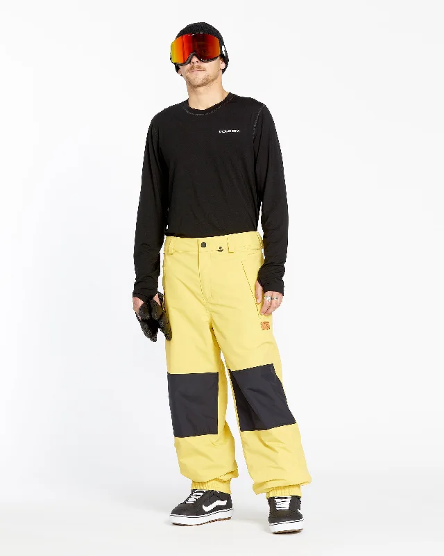Mens Longo Gore-Tex Pants - Dark Yellow High-Waist Trousers