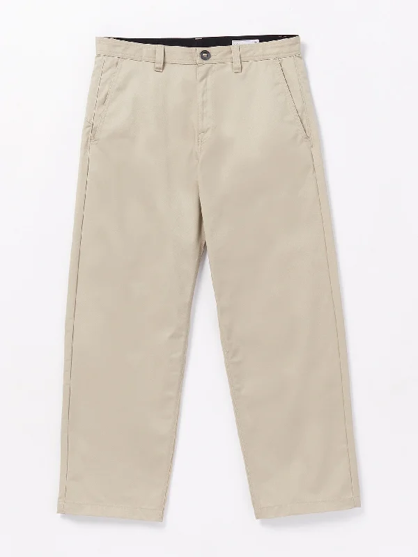 Frickin Skate Chino Pants - Light Khaki Relaxed Lounge Trousers