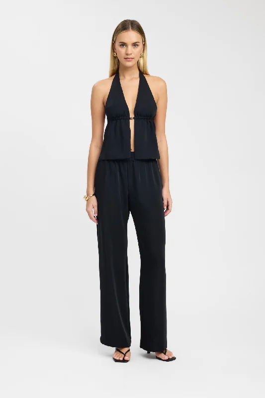 Maria Wide Leg Pant Sleek Black Pants