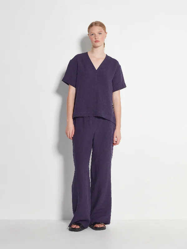 Polly Pant (Vintage Linen) Royal Blue Comfortable Denim Leggings