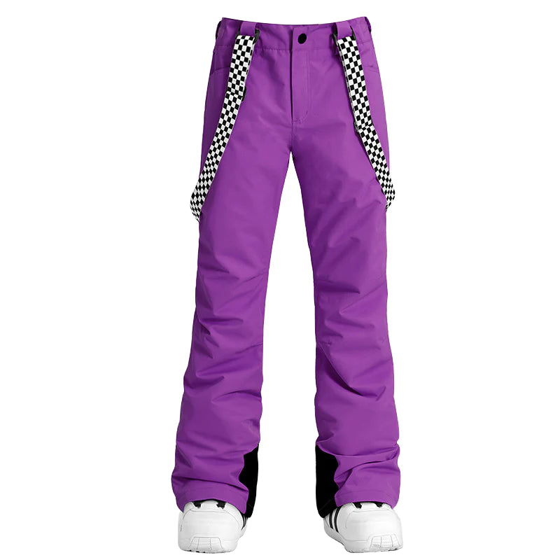 MARKERWAY Women's Waterproof Ski Bib Pants Classic Straight-Leg Pants