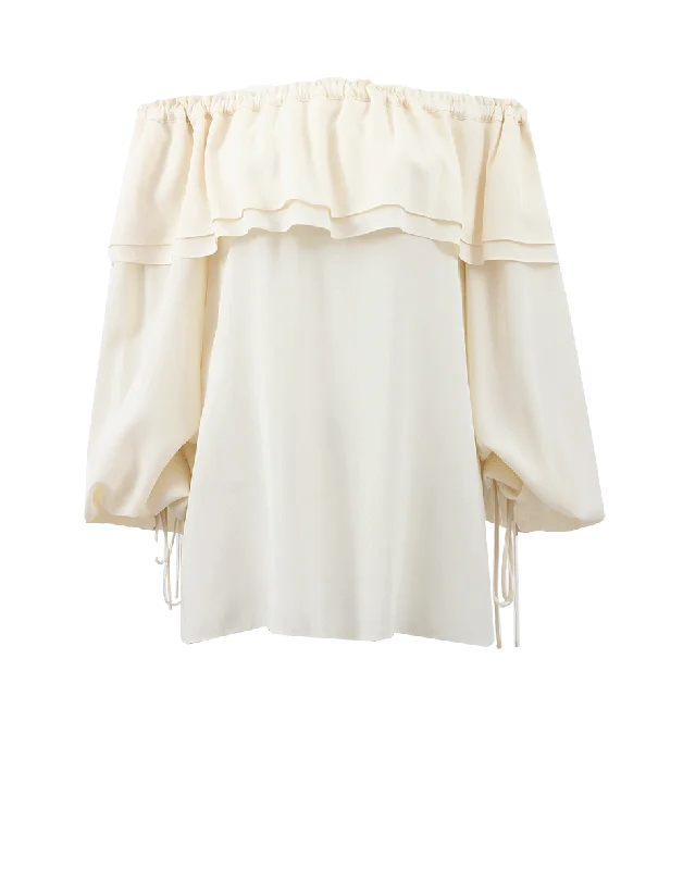 Off The Shoulder Blouse Boho Printed Blouse