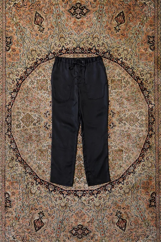 Lining Pants (NAVY) Elegant Silk Pants
