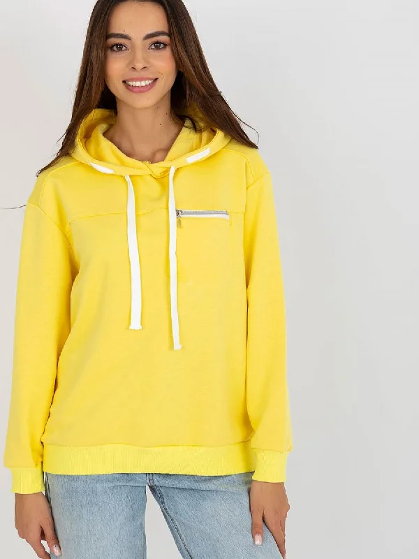 Sweatshirt Fancy Hoodie with Ribbed Cuffs Snug Fit Comfort