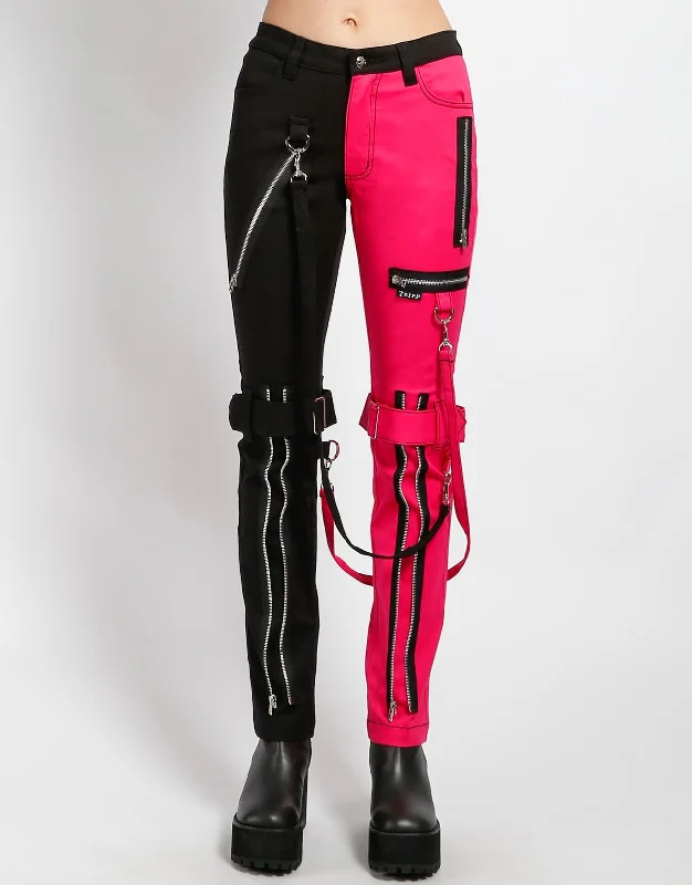 SPLIT LEG BONDAGE PANT PINK Soft Stretch Leggings