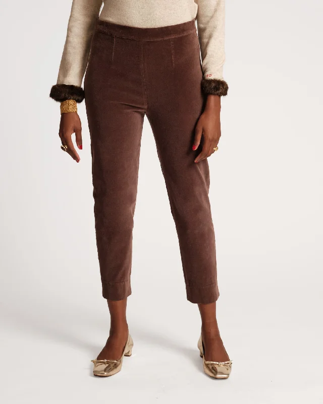 Lucy Velvet Cigarette Pant Comfortable Denim Trousers
