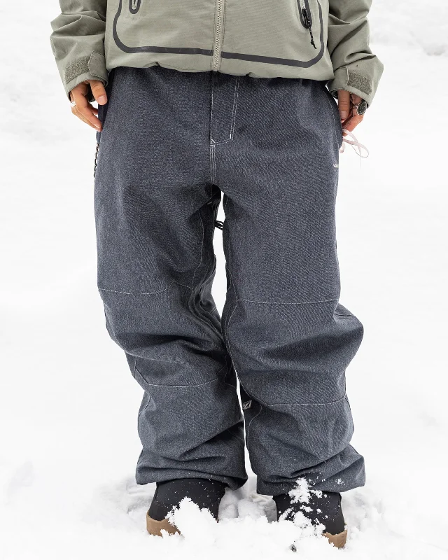 Mens Snow Billow Pants - Dark Denim Sleek Black Pants