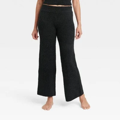 New - Stars Above Women's High Rise Regular Fit Cozy Yarn Pants Sleek Black Pants