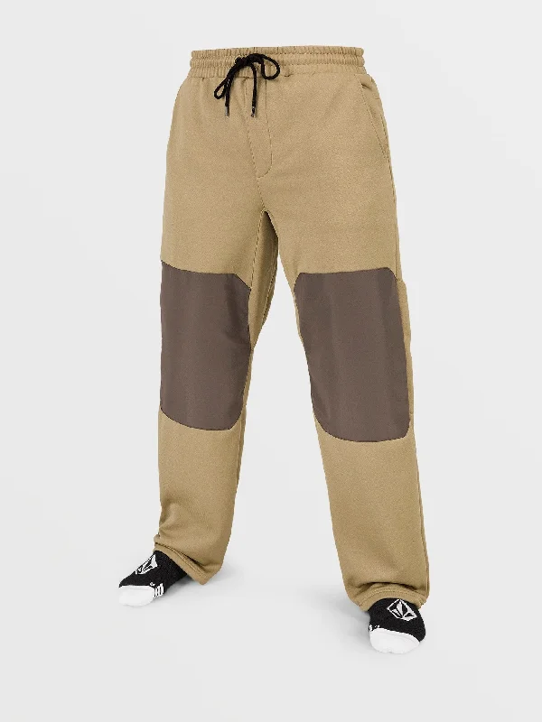 Mens Tech Fleece Pants - Dark Khaki Modern Skinny Pants