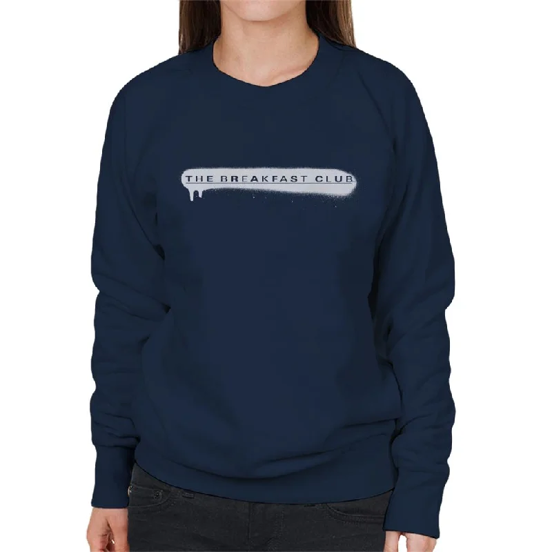 The Breakfast Club Spray Paint Logo Women's Sweatshirt Hoodie with Typography Text Message