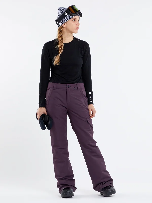 Womens Bridger Insulated Pants - Blackberry Trendy Wide-Legged Trousers