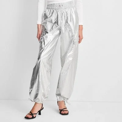 A New Day Women's Relaxed Leg Slim Straight Fit Jogger Pants Relaxed High-Waist Trousers