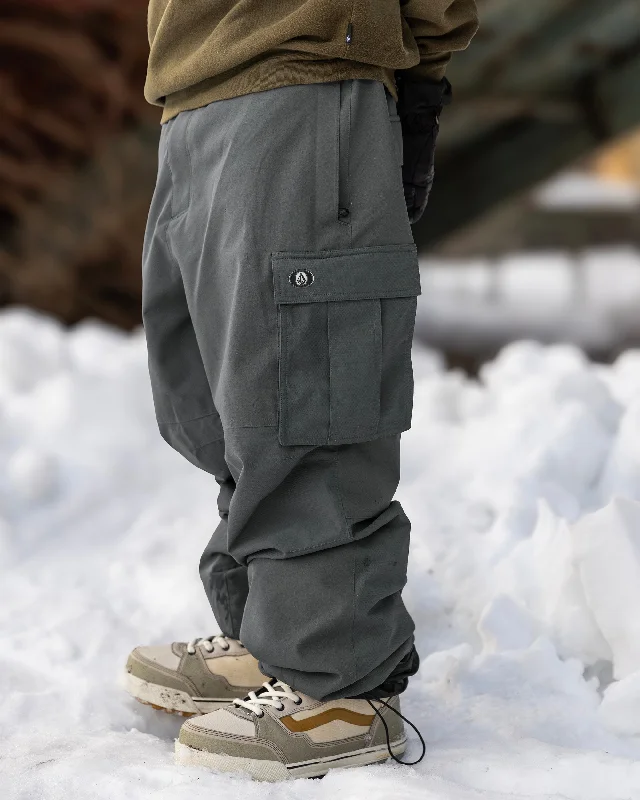Mens Nwrk Baggy Pants - Charcoal Slim-Fit Leggings