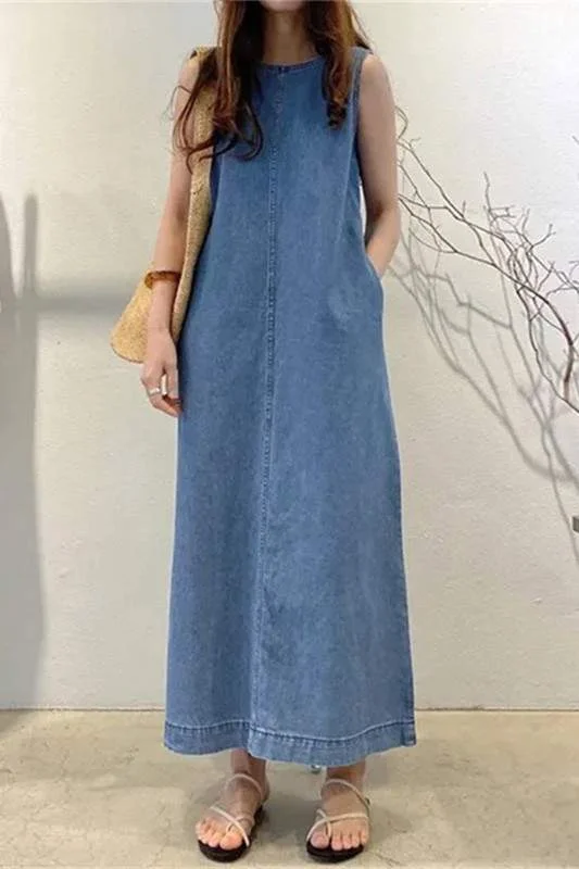 A LINE LOOSE MAXI DRESS Elegant Wraparound Maxi Dress