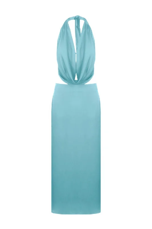 ADNA AQUA MAXI DRESS Cozy Knitted Maxi Dress