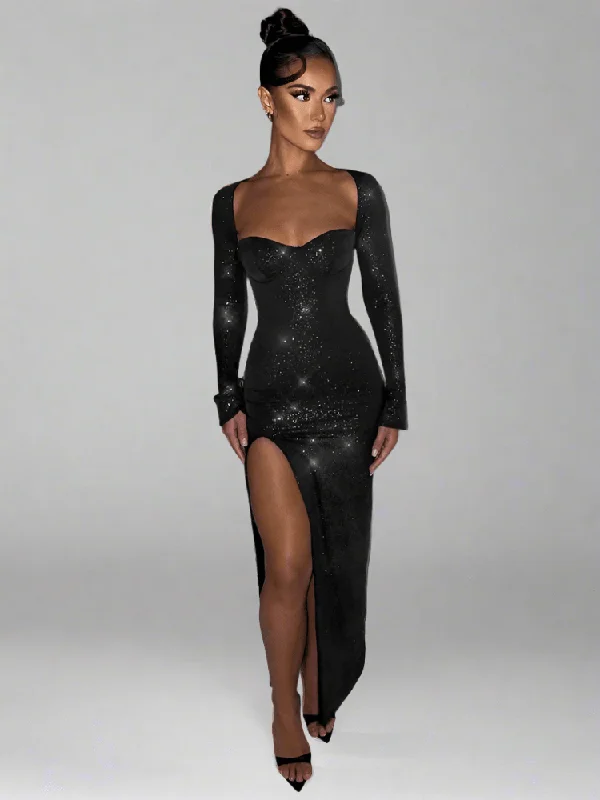 Balaria Maxi Dress Elegant Maxi Dress with Pockets