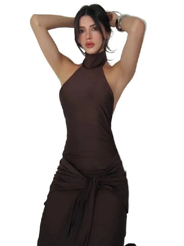 Chateau Maxi Dress Cozy Ruffle Sleeve Maxi Dress