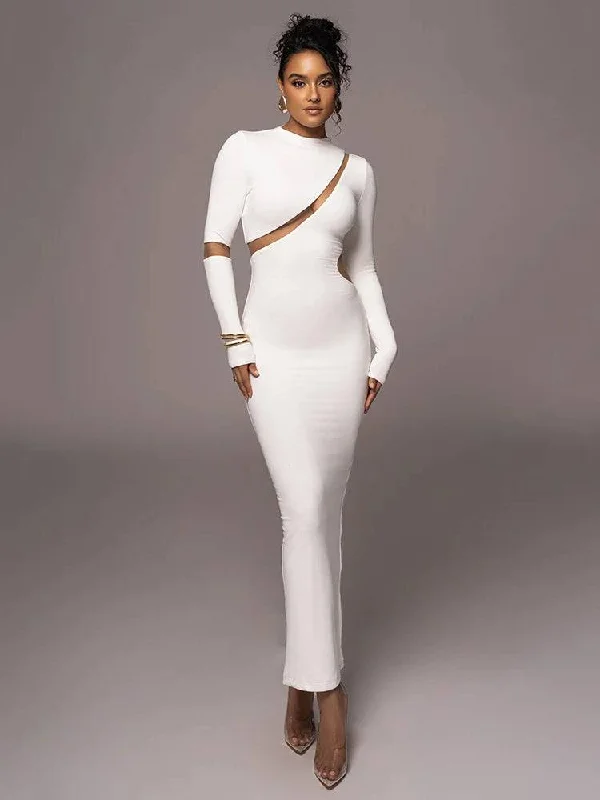 Maryann Maxi Dress Cozy Maxi Dress with Slit