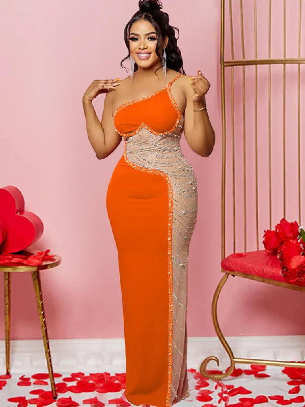Sleevelesss Rhinestone Mesh Patchwork Maxi Dresses Trendy Off-Shoulder Ruffle Maxi Dress Sleevelesss Rhinestone Mesh Patchwork Maxi Dresses Trendy Off-Shoulder Ruffle Maxi Dress