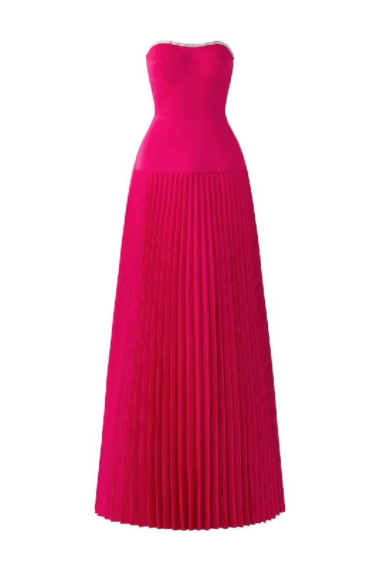 SPAGHETTI STRAP PLEATED MAXI DRESS Chic Sleeveless Maxi Dress