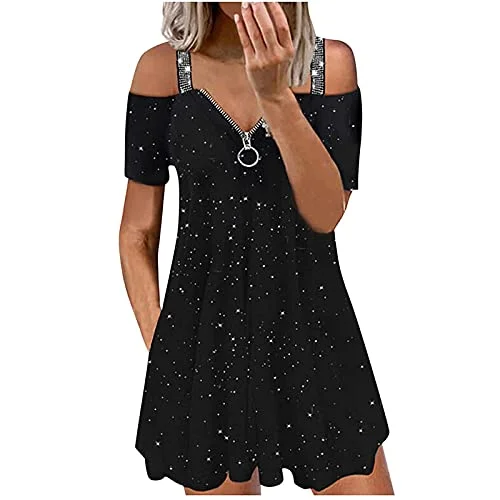 Ladies Casual Zipper Printing V-Neck Strapless Sexy Sling Short Dress UK Size Evening Gowns Work Maxi Dress Party Elegant | Original Brand Fashionable Sleeveless Maxi Dress Ladies Casual Zipper Printing V-Neck Strapless Sexy Sling Short Dress UK Size Evening Gowns Work Maxi Dress Party Elegant | Original Brand Fashionable Sleeveless Maxi Dress