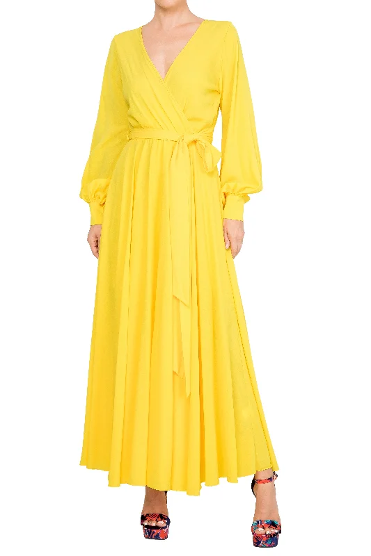LilyPad Maxi Dress Cozy Ruffle Sleeve Maxi Dress