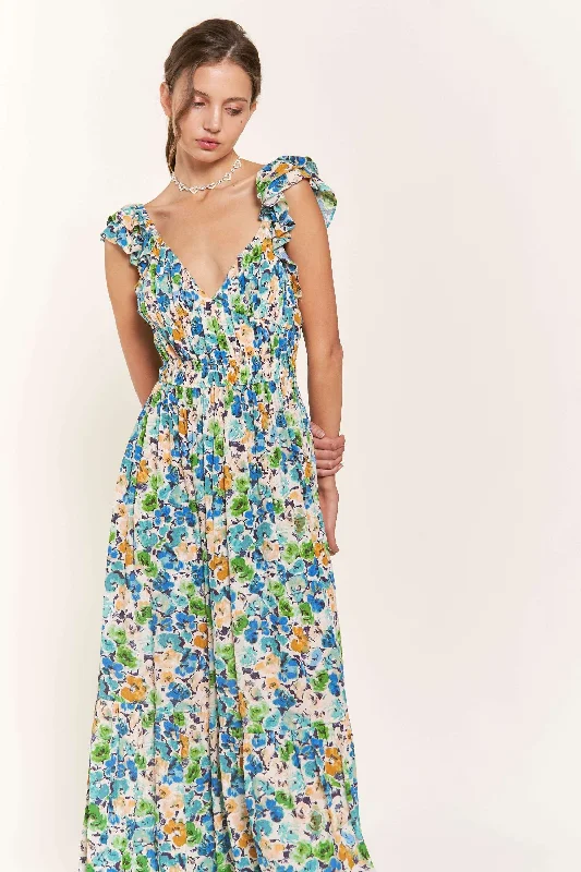 It's Fate Maxi Dress Fashionable Open-Back Maxi Dress