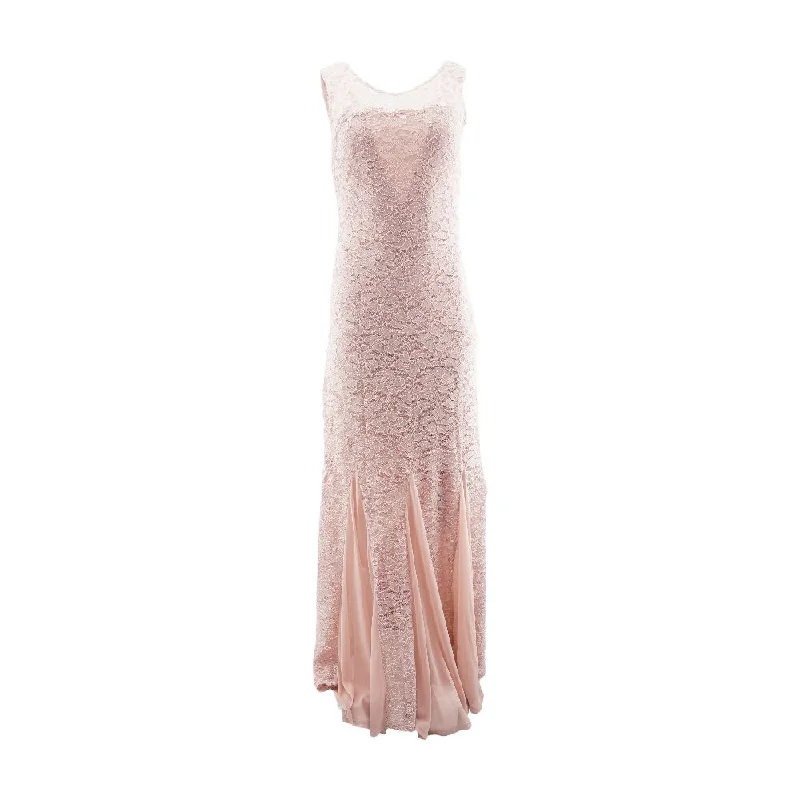 Pink Solid Maxi Dress Fashionable High-Waist Maxi Dress