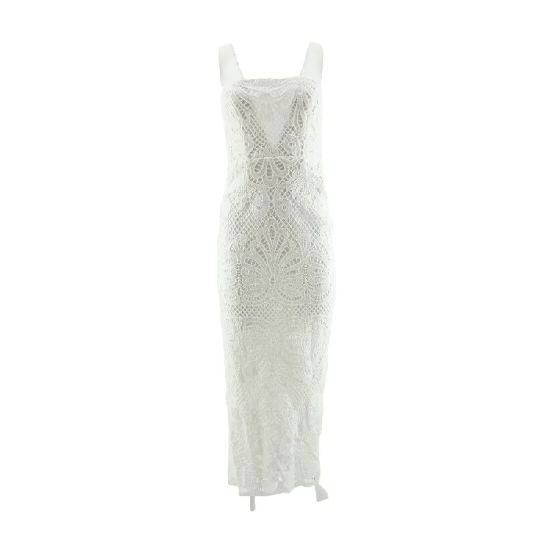White Solid Maxi Dress Fashionable Layered Maxi Dress