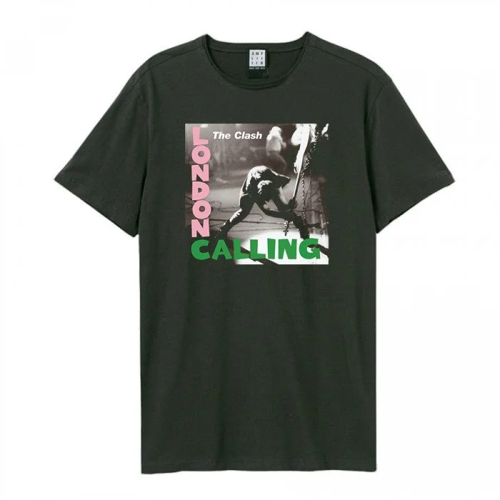 Amplified Unisex Adult London Calling The Clash T-Shirt Fashionable Trendy Casual