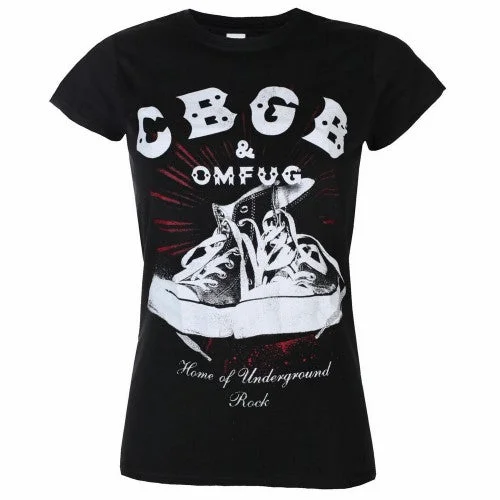 CBGB Womens/Ladies Converse T-Shirt Sequined Glittery Shiny